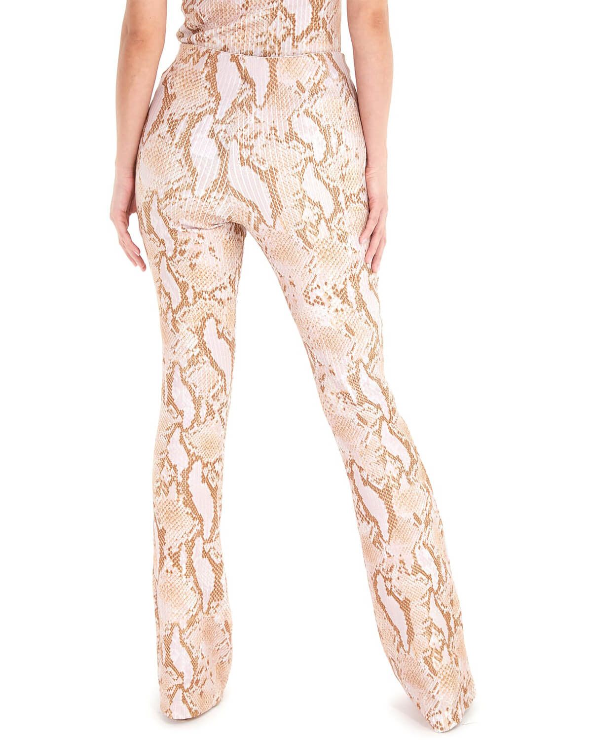 Guess Sexy Boot Snake Print Flare Trousers