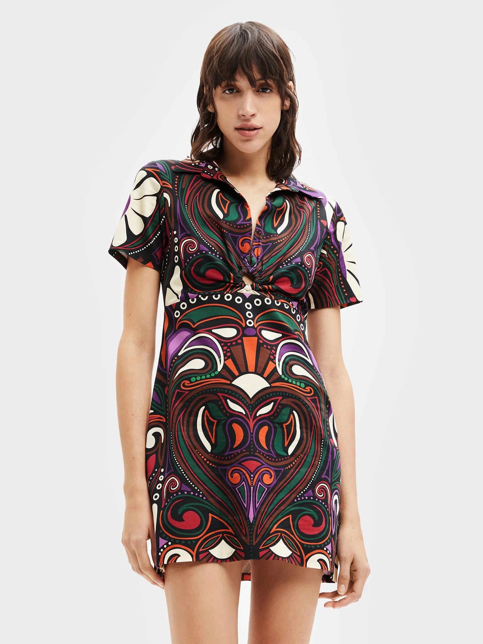 Desigual Celia Tribal Print Mini Dress – Multicolour