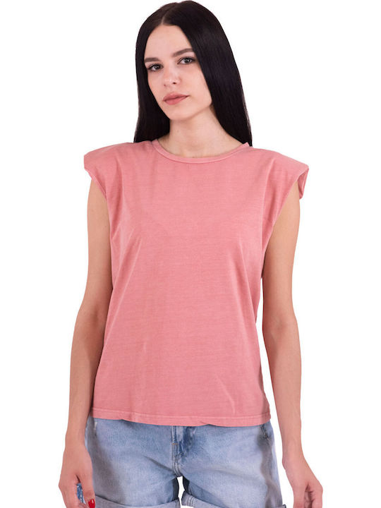 b.young Flutter Cap Sleeve Top - Canyon Rose