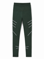 Guess Dark Green High-Waist Sport Leggings – Reflective Detail | Women
