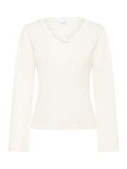 Saint Tropez MADLENASZ V-Neck Pullover - Ice